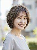 白髪ぼかしハイライトブリーチミルクティーベージュ