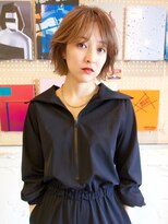 ルーム(Loom.) ケアブリーチ デザインカラー ベージュ ハイトーンボブ