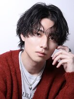 ルーシー 福岡大名店(LUCEY)&nbsp;センターパートフェザーパーマシャドウパーマメンズパーマ