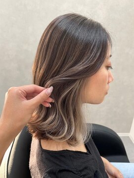 ワク 藤沢店(waku) インナーカラー　ブリーチ　ベージュ