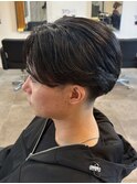 MEN’S HAIR/刈り上げセンターパート/フェザーパーマ/伊勢崎