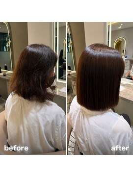 アース 渋谷店(HAIR&MAKE EARTH) 広がり改善の美髪ボブ縮毛矯正