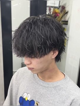 アクロ 中町店(ACRO) 緩め波巻きシャドウパーマウルフ メンズパーマ