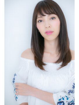 カバーヘア ブリス 川口(COVER HAIR bliss) 大人可愛いダークカラー♪前下がりセミディY川口20代30代40代