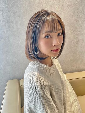 アース コアフュールボーテ 新潟紫竹山店(EARTH coiffure beaute) 大人可愛いセミディボブ