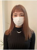 オン眉×オレンジベージュ