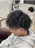 束感マッシュ×ツイストパーマ