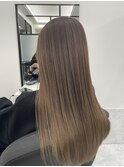 エアタッチバレイヤージュ×中明度ミルクティーベージュ