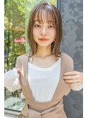 ＃くびれヘアアプリコットオレンジハイライトカラー