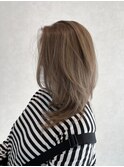 ベージュ/レイヤーカット