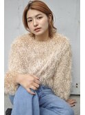 coral beige×layer cut