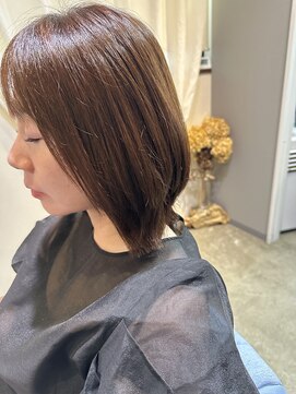 ワ ヘアー(wa-hair) ウルフマッシュ_ウルフボブ_冬カラー_髪質改善*オリーブベージュ