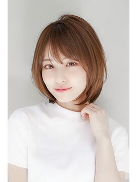 ギークス(GEEKS) 【GEEKS渋谷】顔周りレイヤー/ボブウルフ/冬ヘア/ライトブラウン