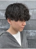 メンズマッシュパーマ波巻きスパイラルパーマニュアンスパーマ