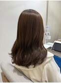 ロングレイヤー/透明感カラー/チョコレートブラウン