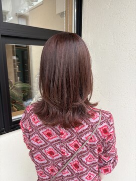 ヌックヘアー(nook hair) 20代30代40代リラクシーベリーラテ外ハネレイヤーミディアム