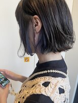 ロダット 横浜(LODAT by little) インナーブルー切りっぱなしボブ【LODAT横浜】