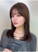 【20代30代】顔周りレイヤー/ココアベージュ/ショコラブラウン