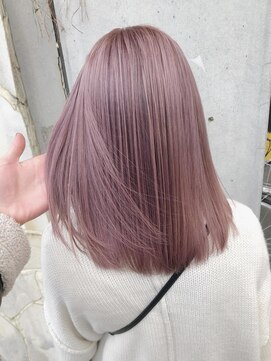 ワンズクロエ 原宿店(ONE's Chloe) くびれヘアアプリコットオレンジハイライトカラーブルーカラー