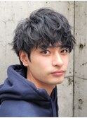 仙台シャドウパーマメンズパーマシースルーマッシュウルフゆるめ
