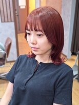 シャス(SHAS.)&nbsp;【ミディアムレイヤー】ブリーチ無しカシスレッド