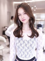 ハバナ 新宿(HAVANA)&nbsp;韓国巻きレイヤーカット/顔周りくびれミディアム/グレージュ