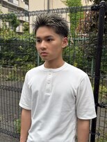 ビンゴ(BINGO)&nbsp;スパイキーショートメッシュハイライトパーマテーパーフェード