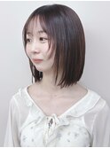 ミディアムボブ小顔ボブ軽めボブ内巻きボブぱっつんボブ姫カット