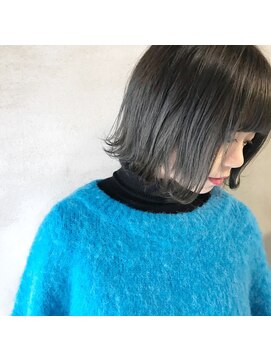 ミント(mint) 切りっぱなしボブ&暗髪グレー♪