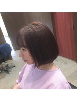 リップス ヘアー(Lips hair)&nbsp;秋っぽい暖色系カラーリングのボブスタイル♪