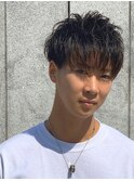 ☆ソフトツーブロックショートレイヤーフェザーマッシュ