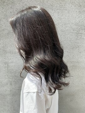 スイート ヘアデザイン(Suite HAIR DESIGN) ヨシンモリ★暗髪でも透明感♪アッシュカラー×毛先カール