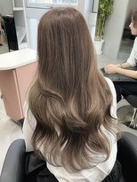 ジエクトカナウ 大阪梅田店(The Ect canow) レイヤーロング20代30代ニュアンスカラーグレーベージュ垢抜け