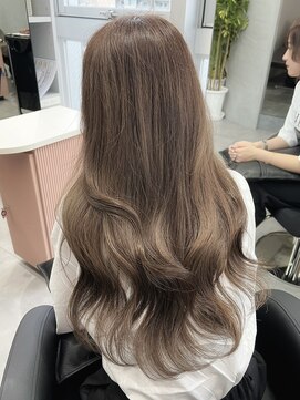 ジエクト カナウ(The Ect canow) レイヤーロング20代30代ニュアンスカラーグレーベージュ垢抜け