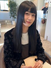姫カット / ぱっつん前髪 / ストレートスタイル / 群馬太田