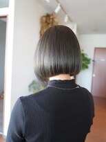 スタジオフィット(STUDIO FITTO) ブリーチなしカラー　オリーブ×ミニボブ