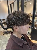 波巻きパーマ