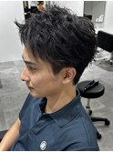 メンズマッシュパーマニュアンスパーマスパイラルパーマ刈り上げ