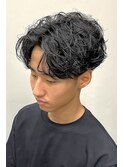 シャドウパーマセンターパート韓国マッシュゆるスパイラル練馬