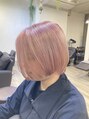 レイズ(Raise) ダブルブリーチオンカラーでかわいいペールピンクに仕上げました