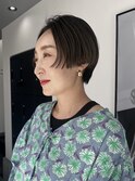 ハンサムショート×グレージュカラー