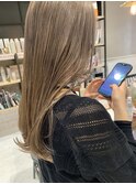 髪質改善カラー★ハイライトミルクティベージュ
