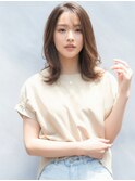 大人可愛いブリーチなしミルクティーベージュくびれ