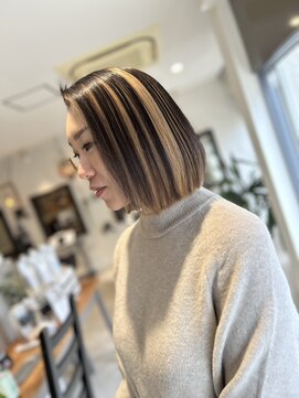 プールブー ネクスト(Pour Vous NEXT) アンブレラカラー　ミルクティー×ブラック