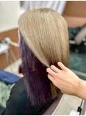 【グレージュ×バイオレット】池袋美容室