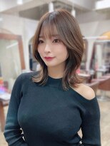 ハピネス 梅田茶屋町店(HAPPINESS)&nbsp;ミディアムレイヤー/韓国ボブ/髪質改善/顔周りカット/ウルフ