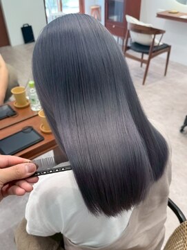 モク 立川(moc) 韓国風レイヤーカットブリーチダブルカラー前髪