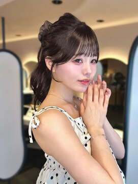 【白神】ロングレイヤー/顔周りカット/透明感グレージュカラー