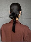 タイトアレンジ艶アレンジリボンアレンジお団子アレンジ