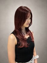 ニーイチイチ(211)&nbsp;レディースロングハイレイヤー/レッドカラー